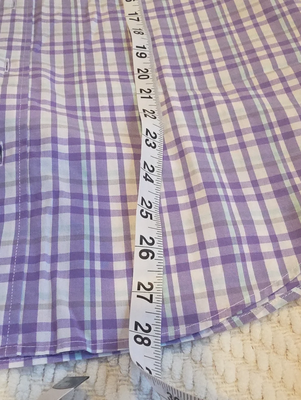 J. Crew Purple and White Plaid Button-Down Shirt